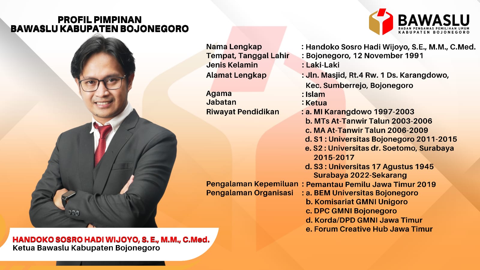 KETUA BAWASLU KABUPATEN BOJONEGORO